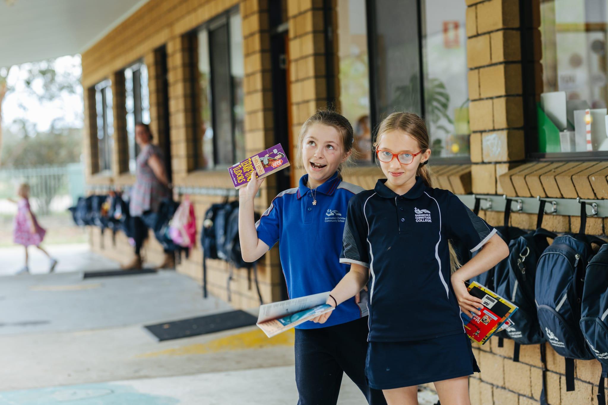 Primary student enjoying a mountain biking trail as part of outdoor activities at Bairnsdale Christian College.